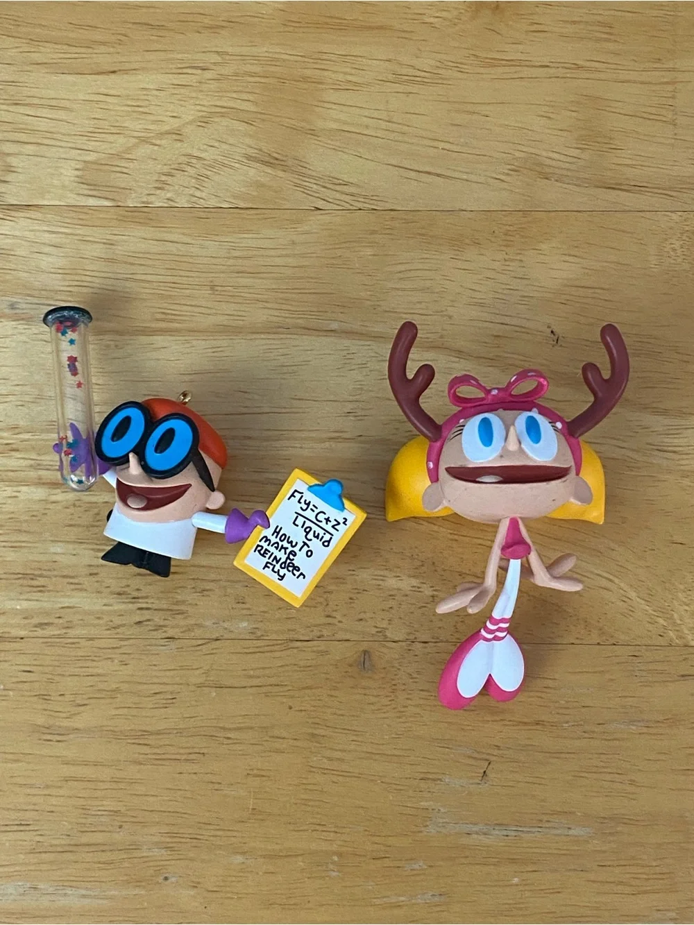 1998 Carlton Cards Dexter's Laboratory How to Make Reindeer Fly Ornament Set